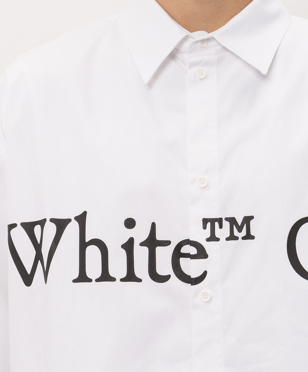 Off-White Біла сорочка з контрастним логотипом 44MGE055F26F003 зображення 4
