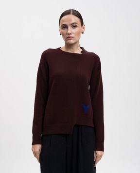 Y`S Yamamoto Бордовий светр з вовни YLK84573
