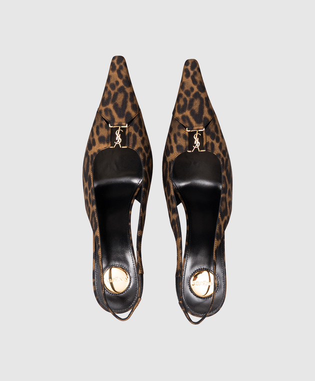 Saint Laurent Слингбеки BABYLONE BRETEUIL с леопардовым принтом 839657AAC9R изображение 4