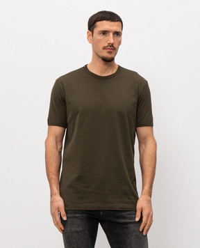 Dolce&Gabbana Зеленая футболка с нашивкой логотипа G8JX7TG7P1A