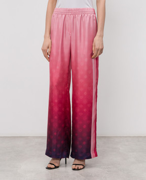 Casablanca Розовые брюки из шелка с эффектом градиента WSS26TR37201