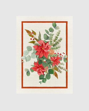 TESSITURA TOSCANA TELERIE Белое кухонное полотенце Garland Glee из льна NC240031020067