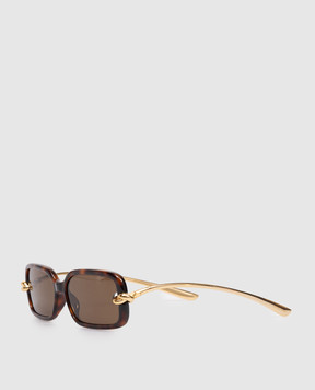 Bottega Veneta Коричневі сонцезахисні окуляри Knot 861357VBL80