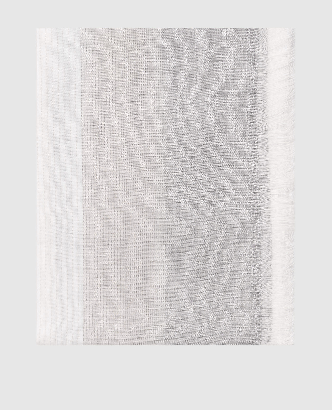 Белый шарф с леном с люрексом