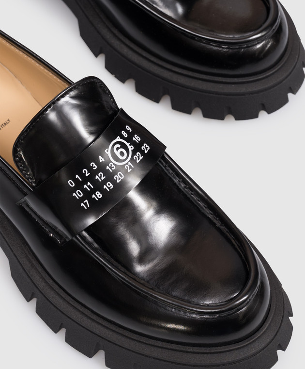 Maison Margiela MM6 Чорні шкіряні глянцеві лофери 839353135 зображення 5