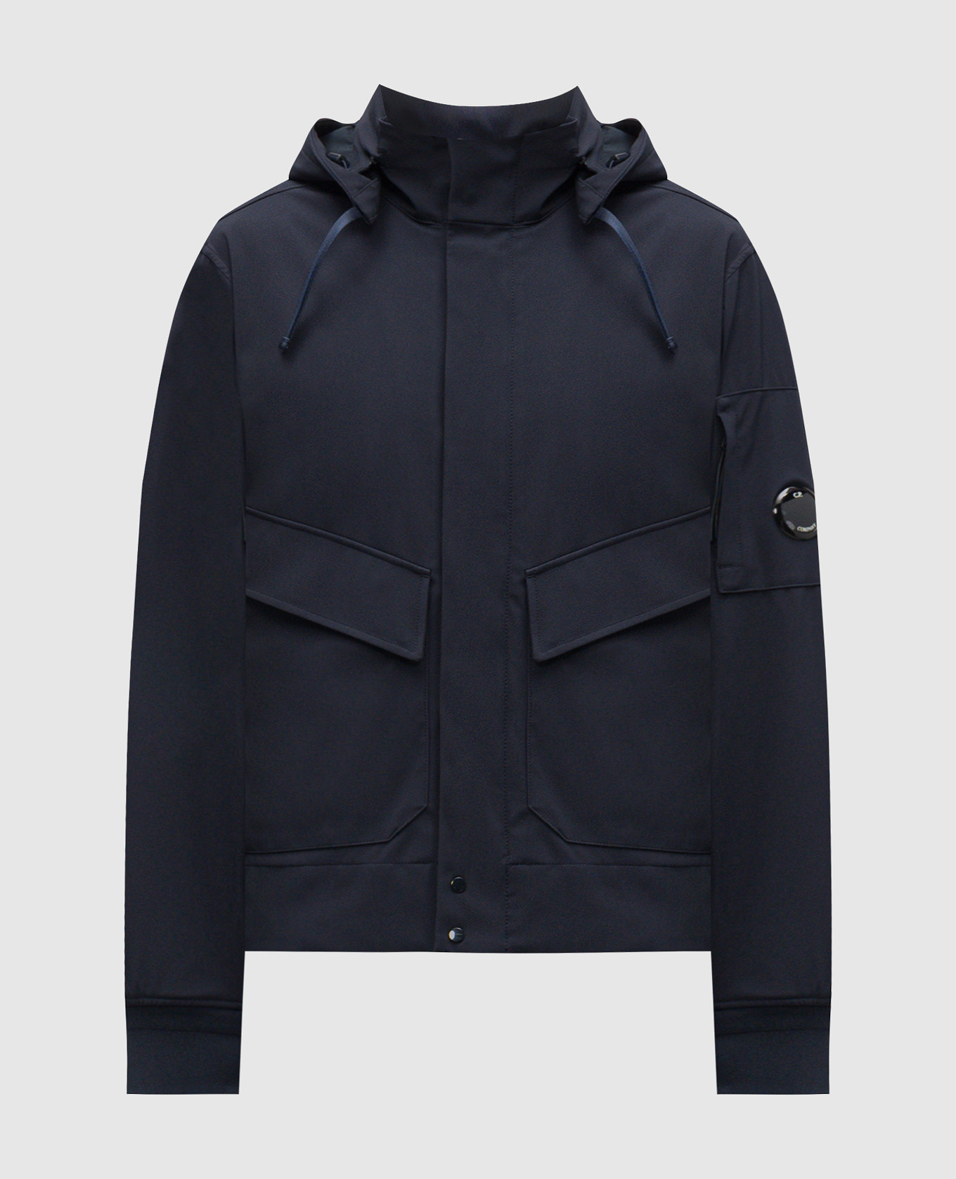 Синяя куртка с патчем логотипа