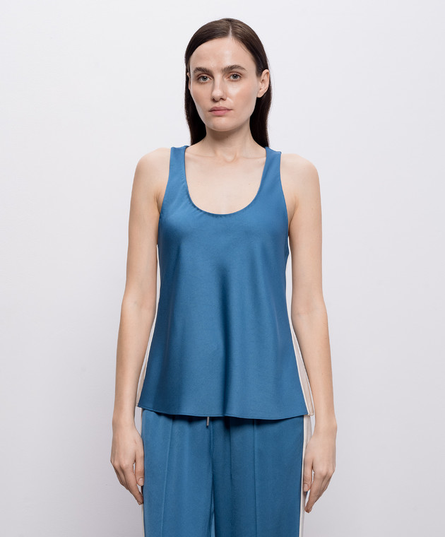 Simkhai Синий топ с лампасами 2262087Q изображение 3