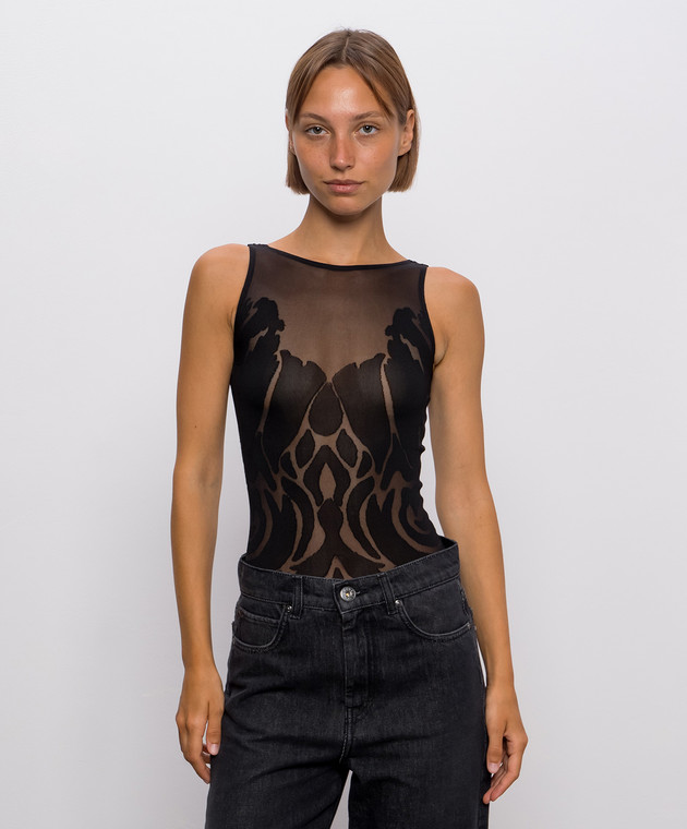 Wolford Черное боди ROSE 78335 изображение 3