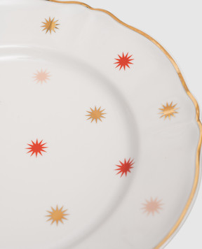 Bitossi Home Белая обеденная фарфоровая тарелка ABR00002