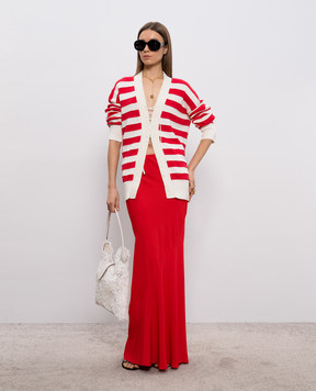 Ermanno Scervino Білий кардиган в смужку D485N311IFD