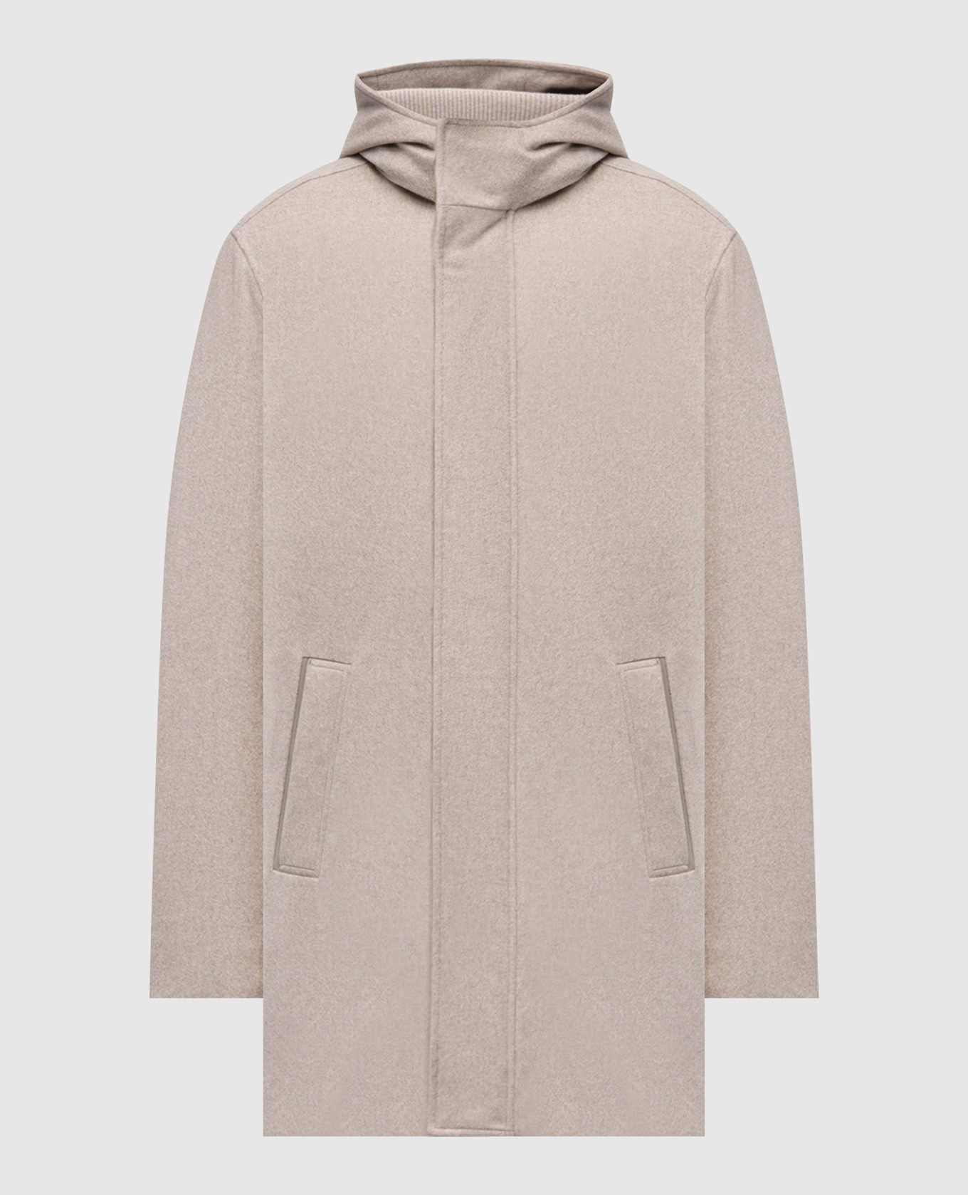 

Серая утепленная куртка из кашемира, Серый, Куртки