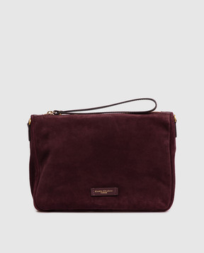 Gianni Chiarini Замшевая бордовая сумка кросс-боди Nora BS10225CMPL