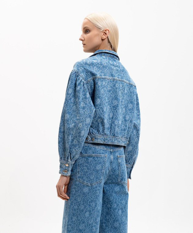 Christy Lynn Синяя джинсовая куртка Monroe в цветочный принт CLJ77F116 изображение 4