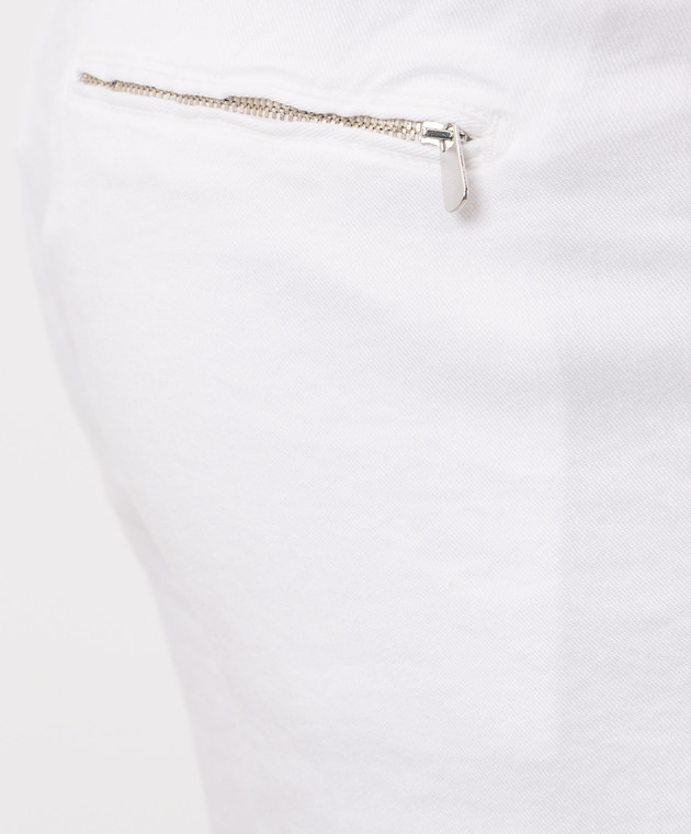 Marco Pescarolo Білі шорти з льоном CENITO5302 зображення 5
