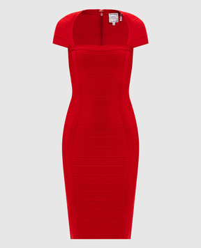 Herve Leger Красное платье The Premiere 46HLFT8571188
