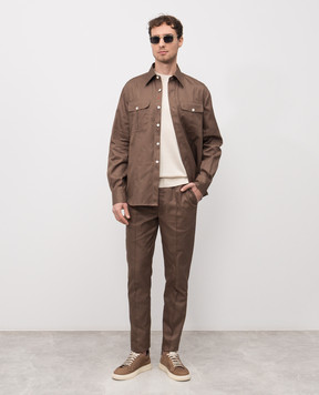 ISAIA Бежева футболка із шовку MG8260Y0470