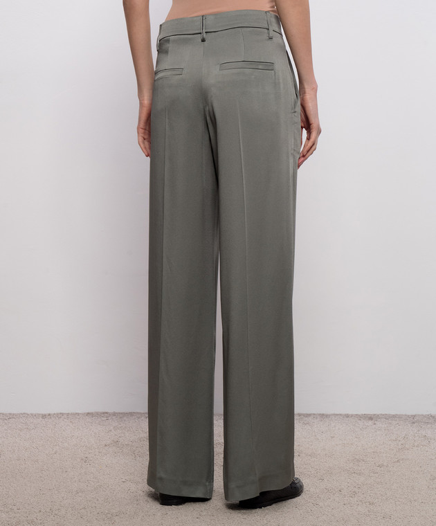 Brunello Cucinelli Зелені штани з ланцюжком моніль M0H38P8884 зображення 4