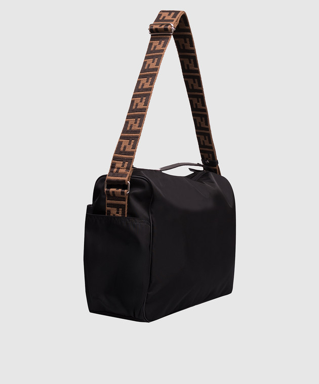 Fendi Черная сумка-органайзер для коляски с фактурным логотипом 7VB014AI9U изображение 2