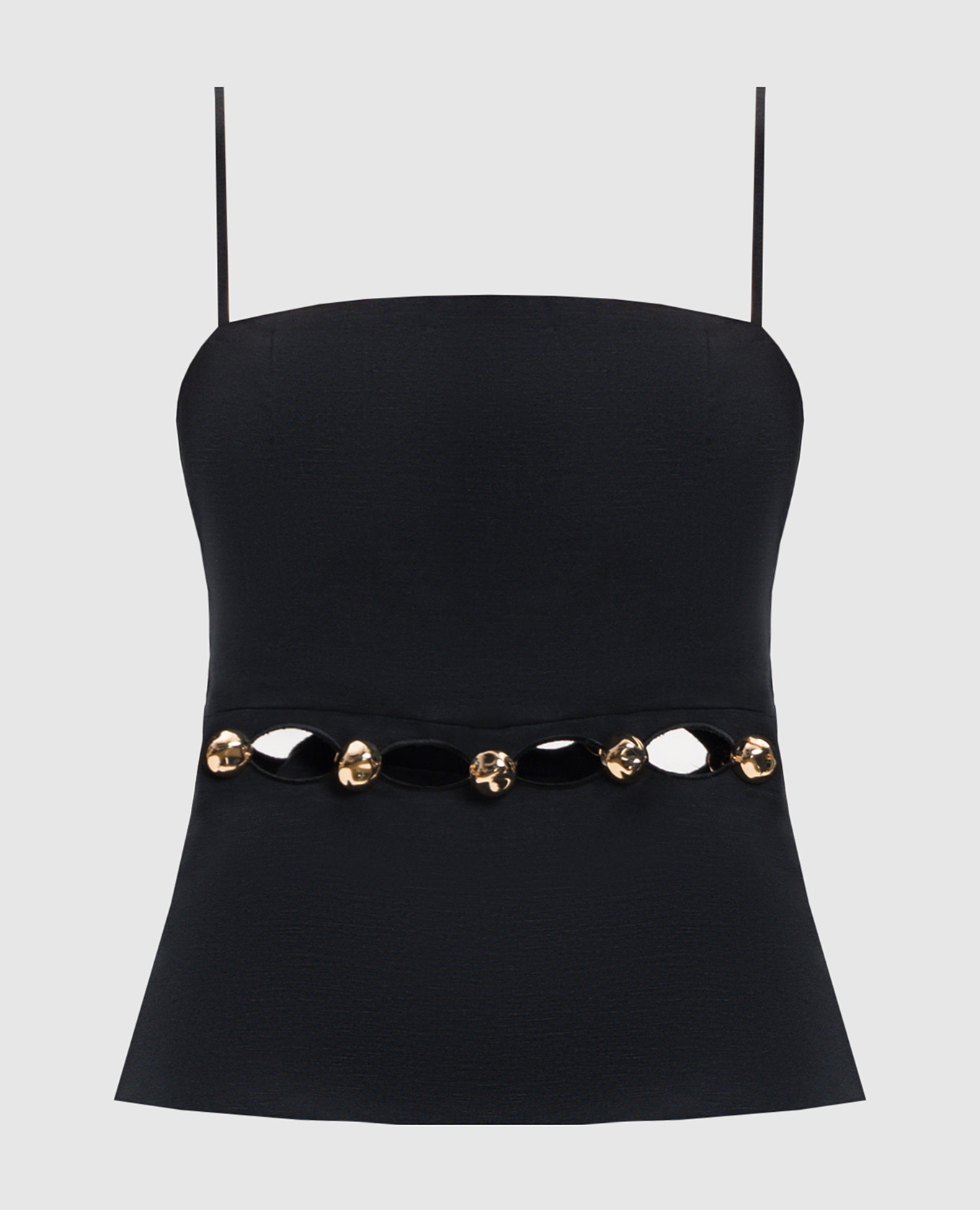 Чорний топ Cruz Studded з льоном