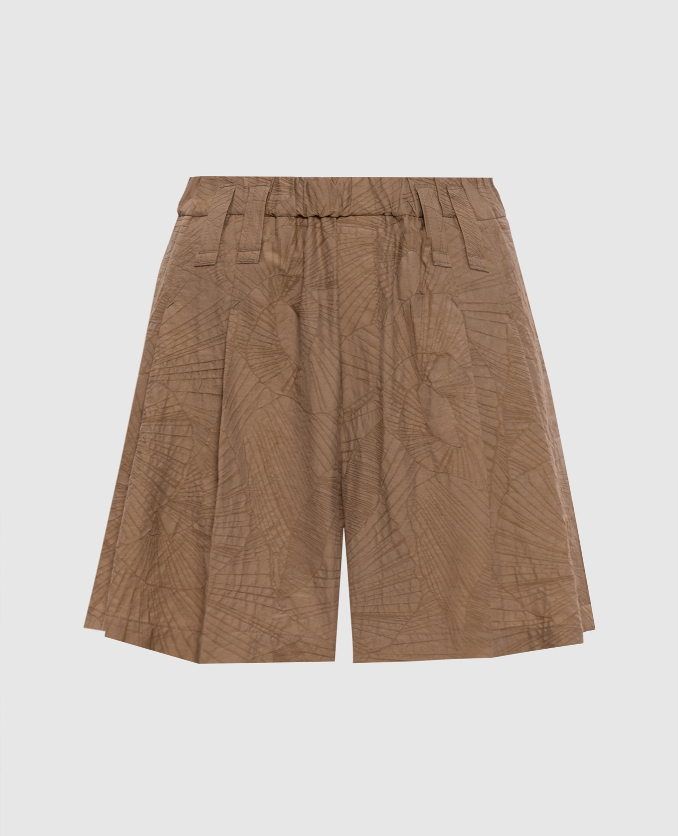 Коричневые шорты в узоре