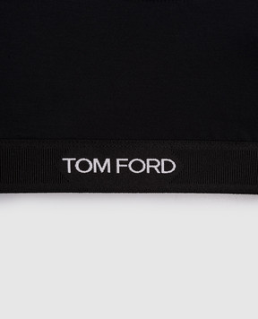 Tom Ford Черный топ с логотипом BRJ016JEX011