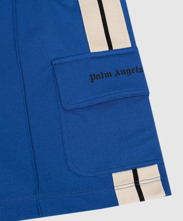 Palm Angels Дитячі сині шорти-карго PBCL004S26FLE001 зображення 3
