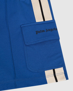 Palm Angels Дитячі сині шорти-карго PBCL004S26FLE001