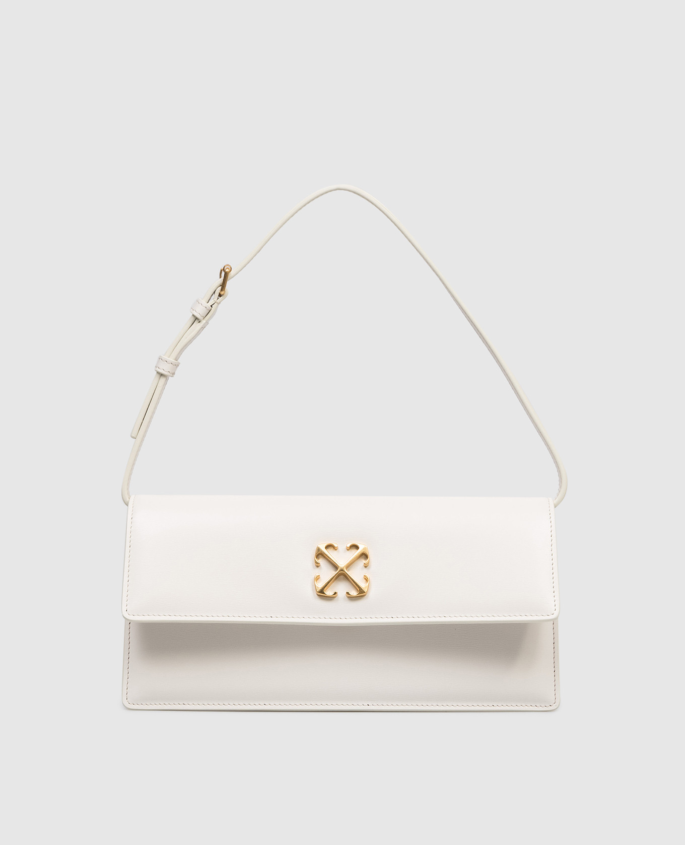 

Кожаная сумка Jitney 1.0 цвета айвори с эмблемой Arrow, Бежевый, Сумки на плечо