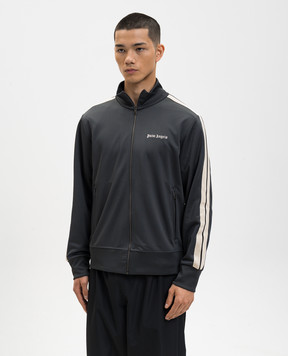 Palm Angels Сіра спортивна куртка з вишивкою логотипа PMBD058S26FAB001