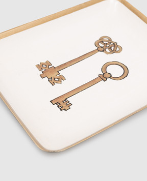 Les Ottomans Декоративна біла таця Keys IVP17