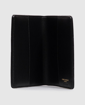 Saint Laurent Черная кожаная обложка для паспорта JAMIE 863034AAG7X