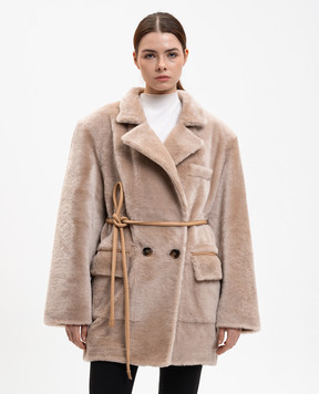 Babe Pay Pls Бежева двобортна дублянка 2526MERINO