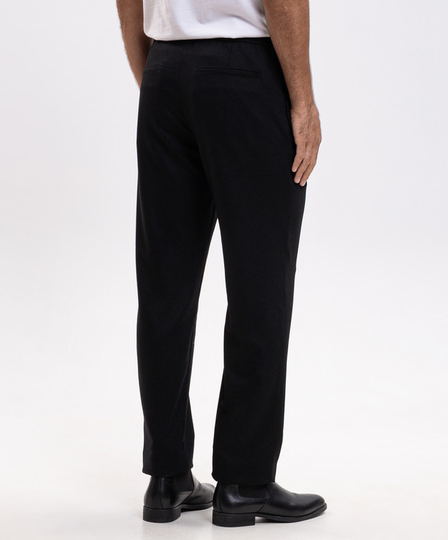Canali Чорні штани з вовни AN04763U97003 зображення 4