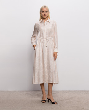 Max Mara Рожева сукня-сорочка FARAONE із шовку MXMFARAONE