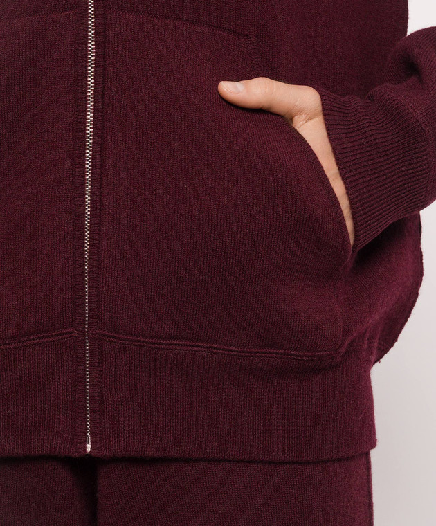 Allude Бордова спортивна куртка з вовни і кашеміру 26537610 зображення 5