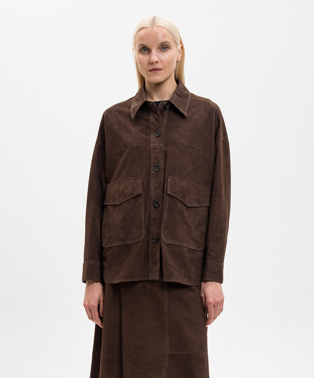 ARMA Коричневая замшевая рубашка Kaylee 024L26102502 изображение 3