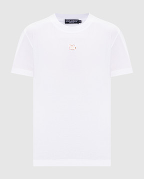Dolce&Gabbana Біла футболка з вишивкою DG F8V42ZGDDL7