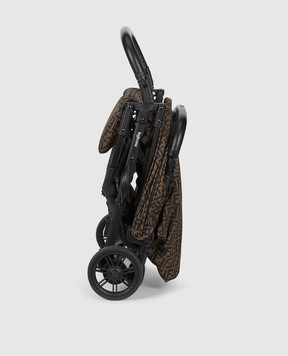Fendi Детская коричневая коляска в брендовый узор FF BUV020AA5T