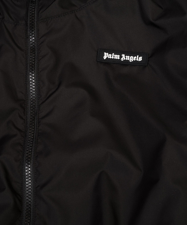 Palm Angels Детская черная ветровка с нашивкой логотипа PBEB004S26FAB001 изображение 3