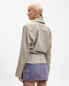 The Attico Рубашка цвета хаки с логотипом 260WCH00045WWW065AA