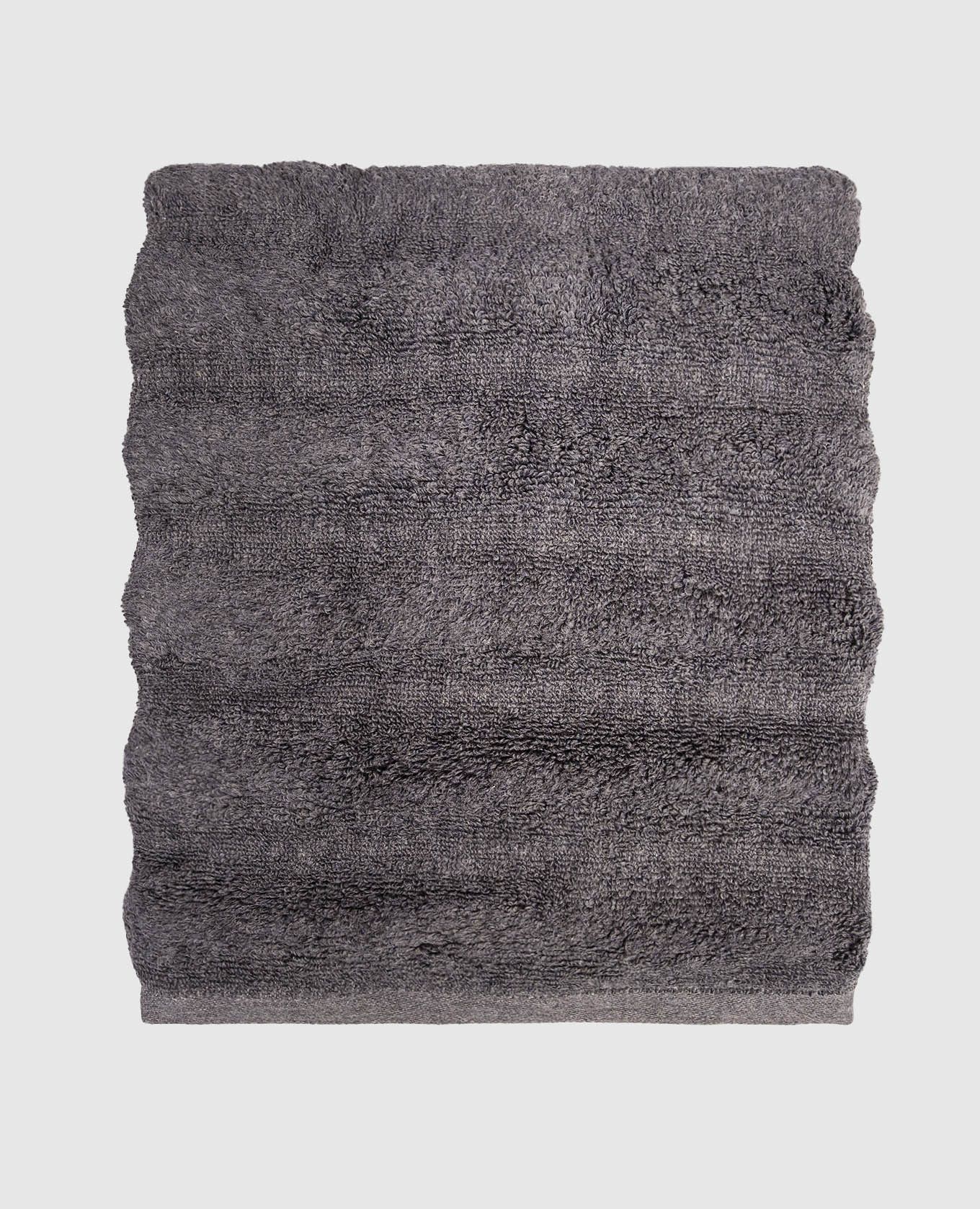 Серое махровое полотенце для рук ASH RIBBED