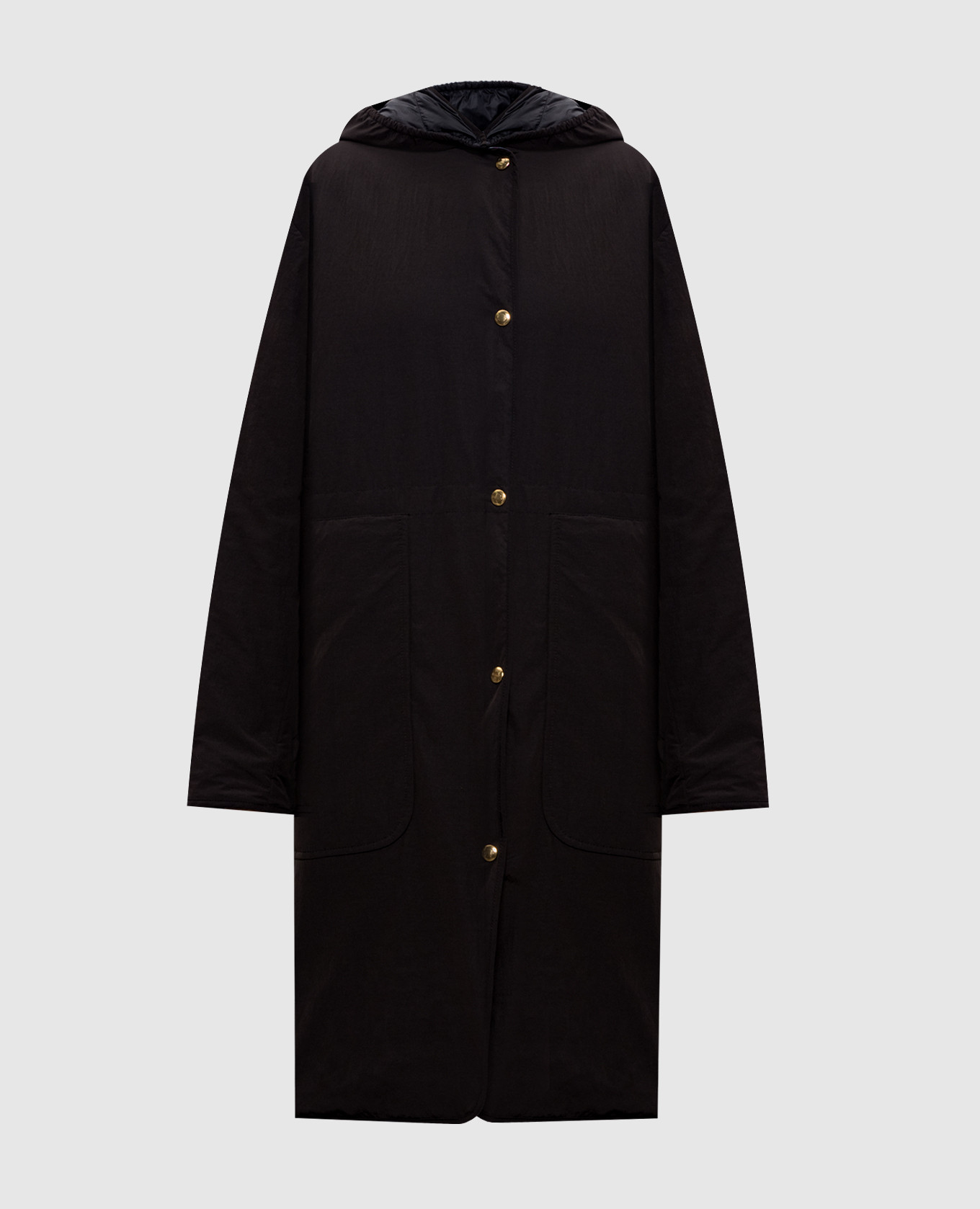 

Черная двухсторонняя пуховая куртка Thymlong, Черный, Куртки