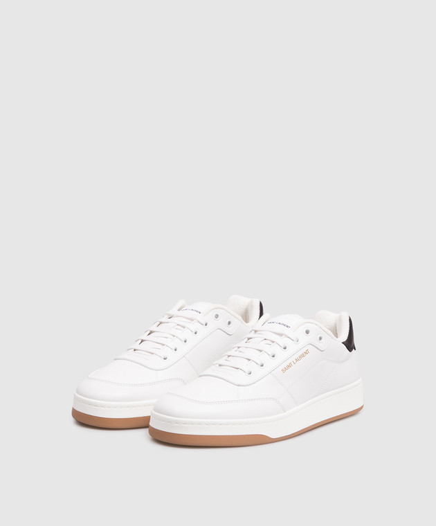 Saint Laurent Белые кожаные кроссовки SL/61 81947600NI0 изображение 2