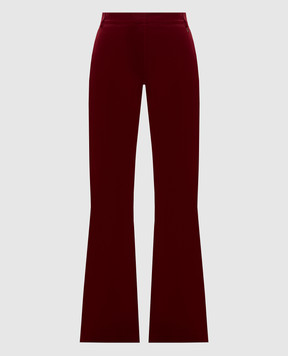 Twinset Бордовые велюровые брюки-клеш 262AP2271