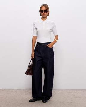 Givenchy Поло цвета айвори с шелком BW61L64ZUU