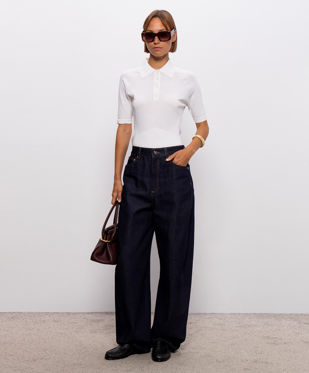 Givenchy Поло цвета айвори с шелком BW61L64ZUU изображение 2
