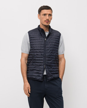 Woolrich Синій жилет з принтом логотипа CFWOVE2005MRUT5268