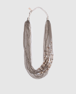 Peserico Сріблясте кольє з намистинами A35512C0CC785