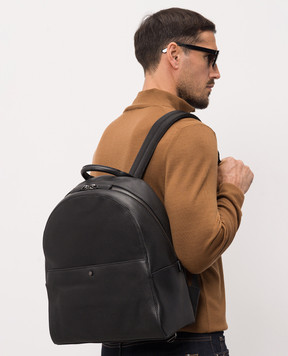Gianni Chiarini Чорний шкіряний рюкзак ZNUB20635GRNCRV