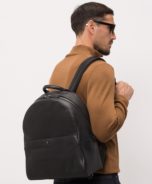 Gianni Chiarini Чорний шкіряний рюкзак ZNUB20635GRNCRV зображення 2